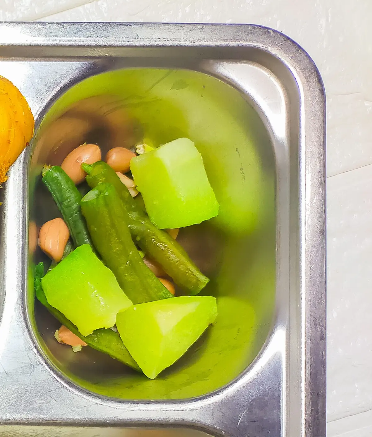 KACANG PANJANG, KACANG TANAH, LABU SIAM REBUS